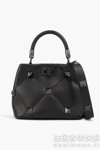 valentino Roman Stud 菱格皮革托特包