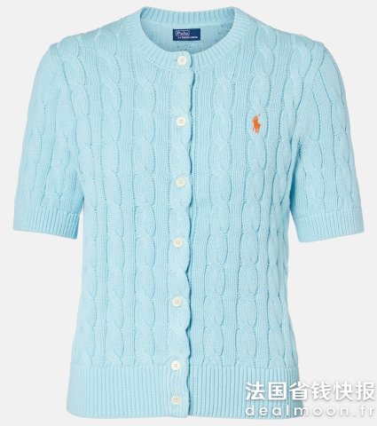 Polo Ralph Lauren棉质麻花针织开衫