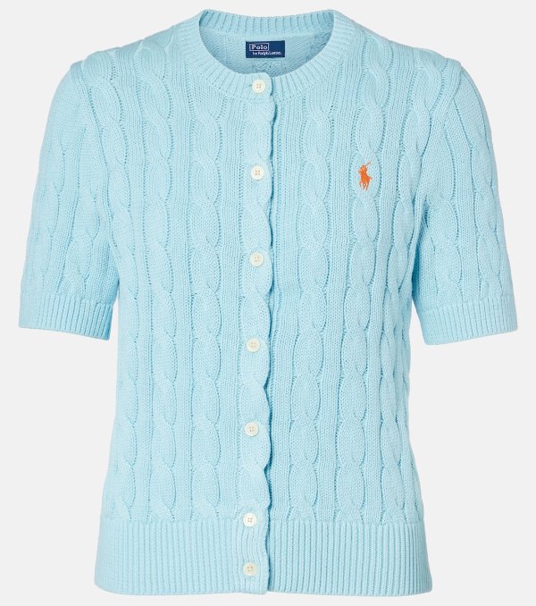 棉质麻花针织开衫