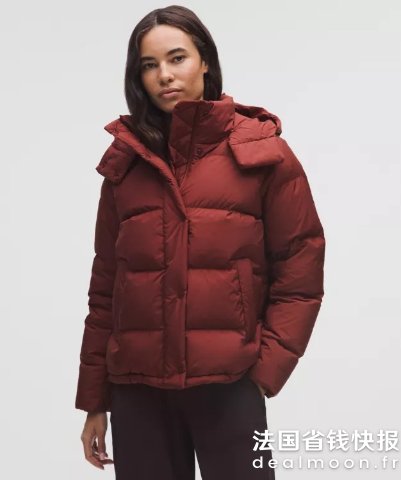 Lululemon断货飞快！！！岩木橙Wunder Puff 女士羽绒夹克 600蓬