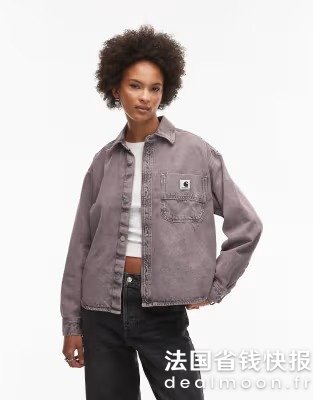  Georgia 粉色牛仔衬衫夹克