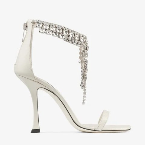 Jimmy ChooJIMMY CHOO Verity 100 水晶漆皮凉鞋