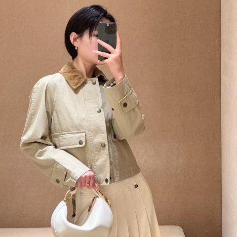 Burberry 有机棉格纹内衬夹克