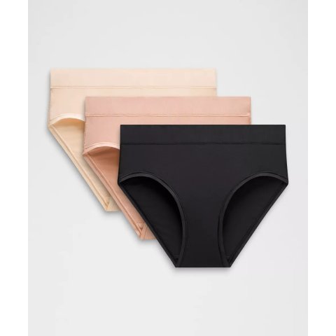 LululemonUnderEase 高腰比基尼内裤 3条装