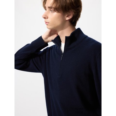UNIQLO 半拉链男士羊绒衫