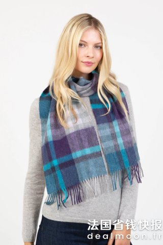Tartan 2 羊毛围巾 蓝色