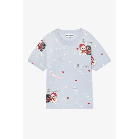 动物图案婴儿T恤 灰色