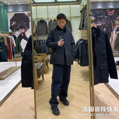 BarbourLiddesdale 格纹夹克 深蓝