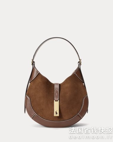 Ralph LaurenPolo ID 小号麂皮皮革单肩包