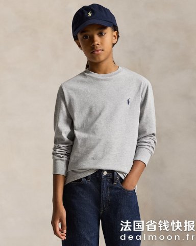 Ralph LaurenXL有大童纯棉长袖T恤