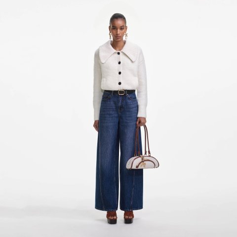 绒毛开衫 奶油色