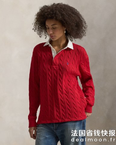 Ralph Lauren棉质粗针织长袖衫