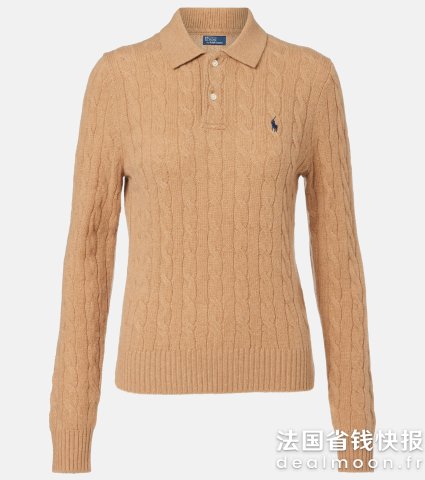 Polo Ralph Lauren羊毛羊绒针织翻领毛衣