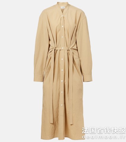 棉质腰带衬衫裙