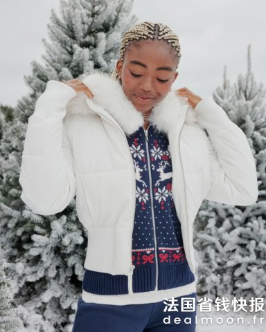 Hollister仿毛边羽绒飞行夹克