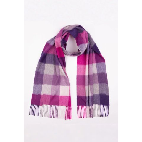 5 Square 羊毛围巾 紫色