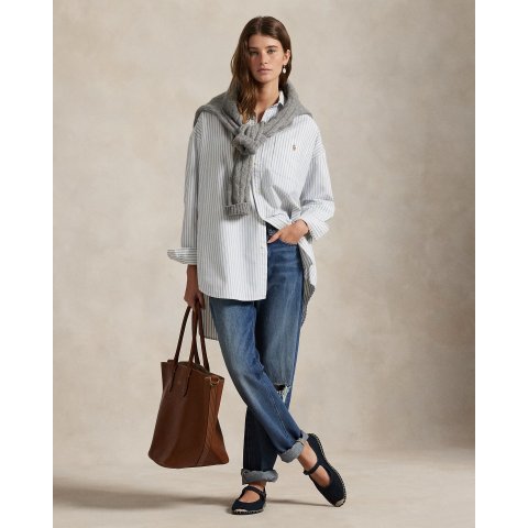 Big 条纹棉质衬衫 Oxford