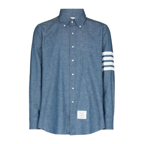 Thom Browne4 Bar 蓝色衬衫