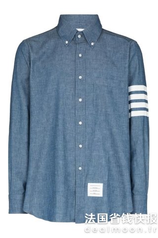 Thom Browne4 Bar 蓝色衬衫