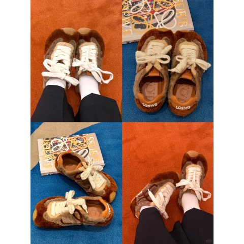 Ballet Runner 2.0 小羊毛运动鞋 棕色