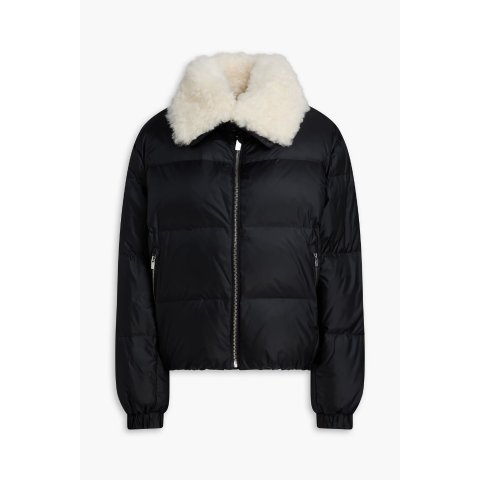 Theory羊毛饰拼接羽绒夹克