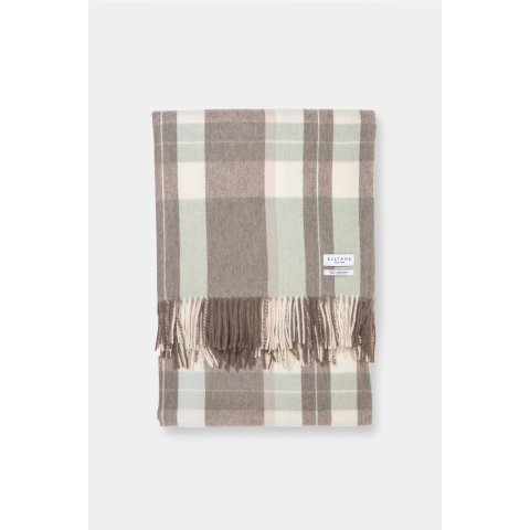 Lambswool 格纹轻毯 海沫绿