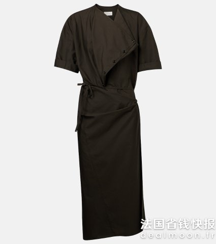 棉丝混纺褶裥衬衫裙