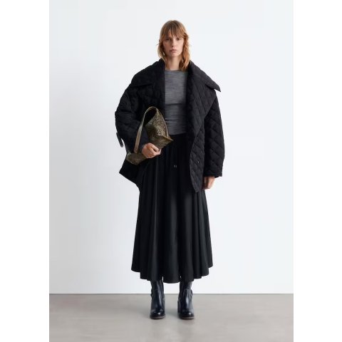 & Other Stories 加厚夹棉夹克 黑色