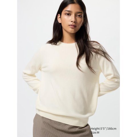UNIQLO 纯羊绒圆领毛衣 女士
