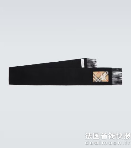 BurberryLogo拼贴山羊绒围巾