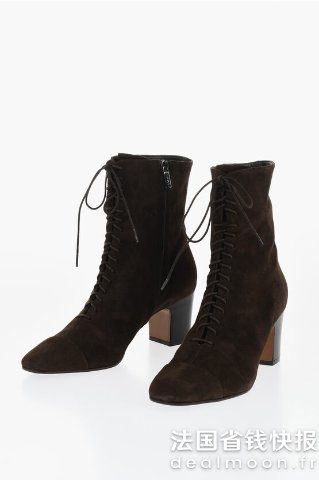 ColetteCOLETTE 麂皮系带短靴 10cm