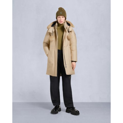 Stirling 羊皮毛一体连帽派克大衣