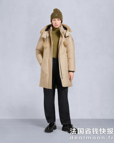 Moose KnucklesStirling 羊皮毛一体连帽派克大衣