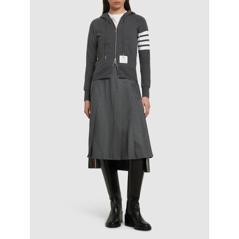 4 Bars 棉质连帽拉链卫衣