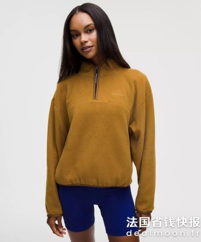 Lululemon半拉链摇粒绒夹克