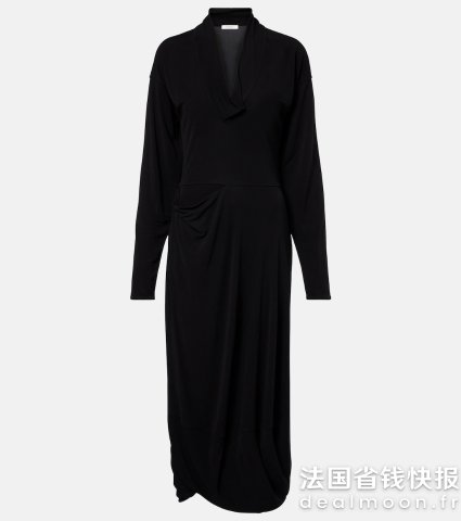 褶裥连衣裙 长款