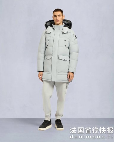 Moose KnucklesONYX 大嵴羊毛饰连帽夹克