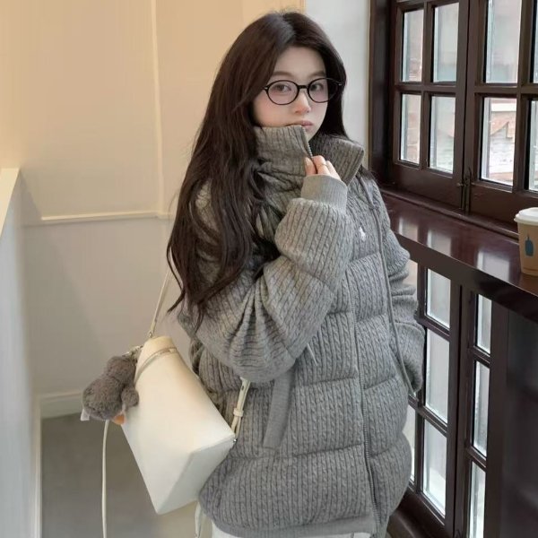 羊毛羊绒针织羽绒夹克