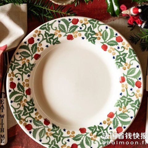 Emma BridgewaterRosehip & Ivy 陶瓷大餐盘 10.5英寸
