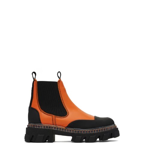 Cleated 切尔西靴 橙色低帮