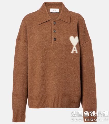 CurrentBody Skin羊驼毛混纺翻领毛衣