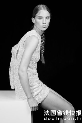 H&M蝴蝶结亮片连衣裙