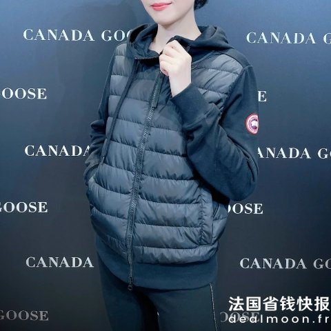 Canada GooseHybridge拼接羽绒服