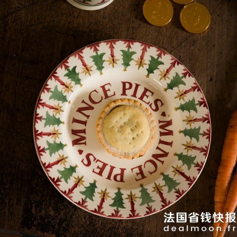 Emma BridgewaterChristmas Joy 中号晚餐盘 8.5英寸