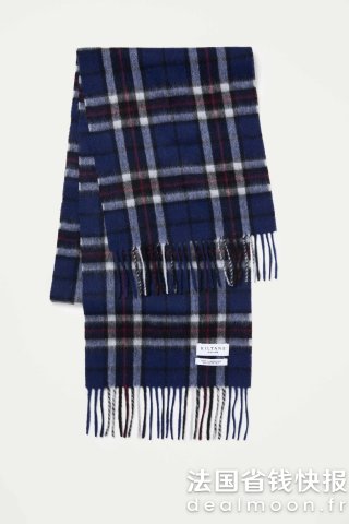 保暖又时尚！关键是才9镑啊！Scotty Thompson 羊毛围巾 藏蓝色