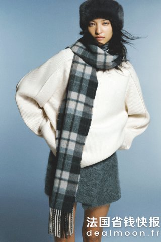 H&M罗纹高领针织衫