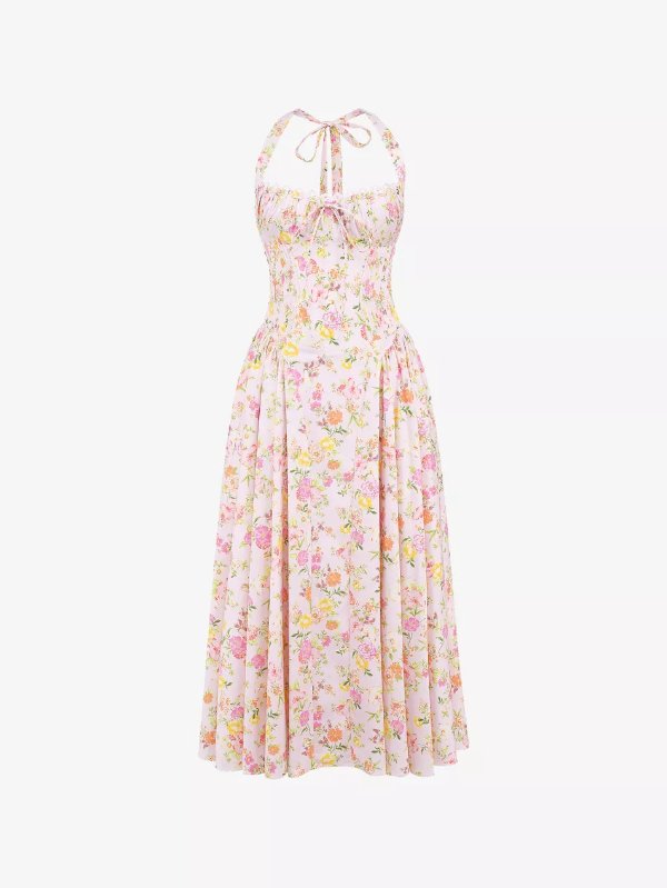 HOUSE OF CB Adabella 绑脖连衣裙 中长款