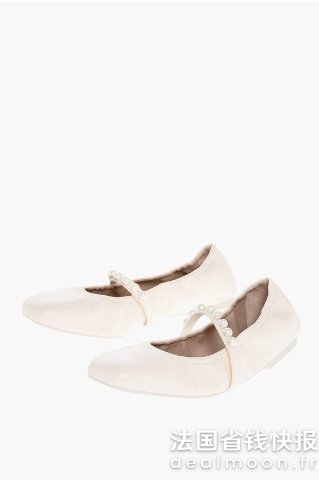 Stuart Weitzman亮珠芭蕾平底鞋