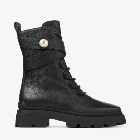 Jimmy ChooJIMMY CHOO Noemi 45 黑色短靴真皮