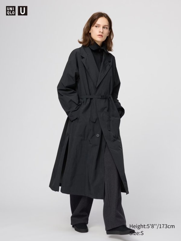 UNIQLO 女士长款单排扣大衣